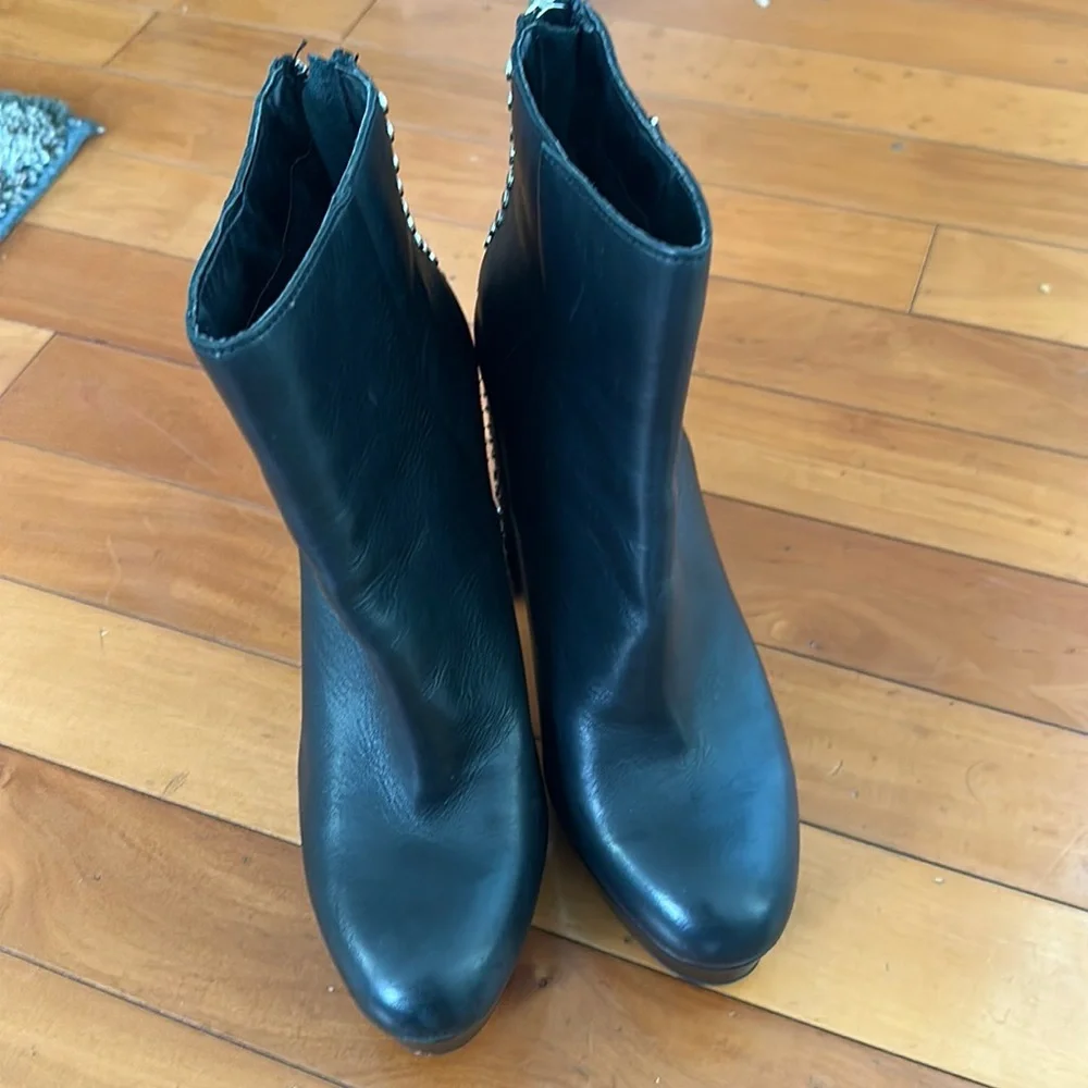 Dolce vita black leather liv studs platform boots size 8.5 goth, Grange